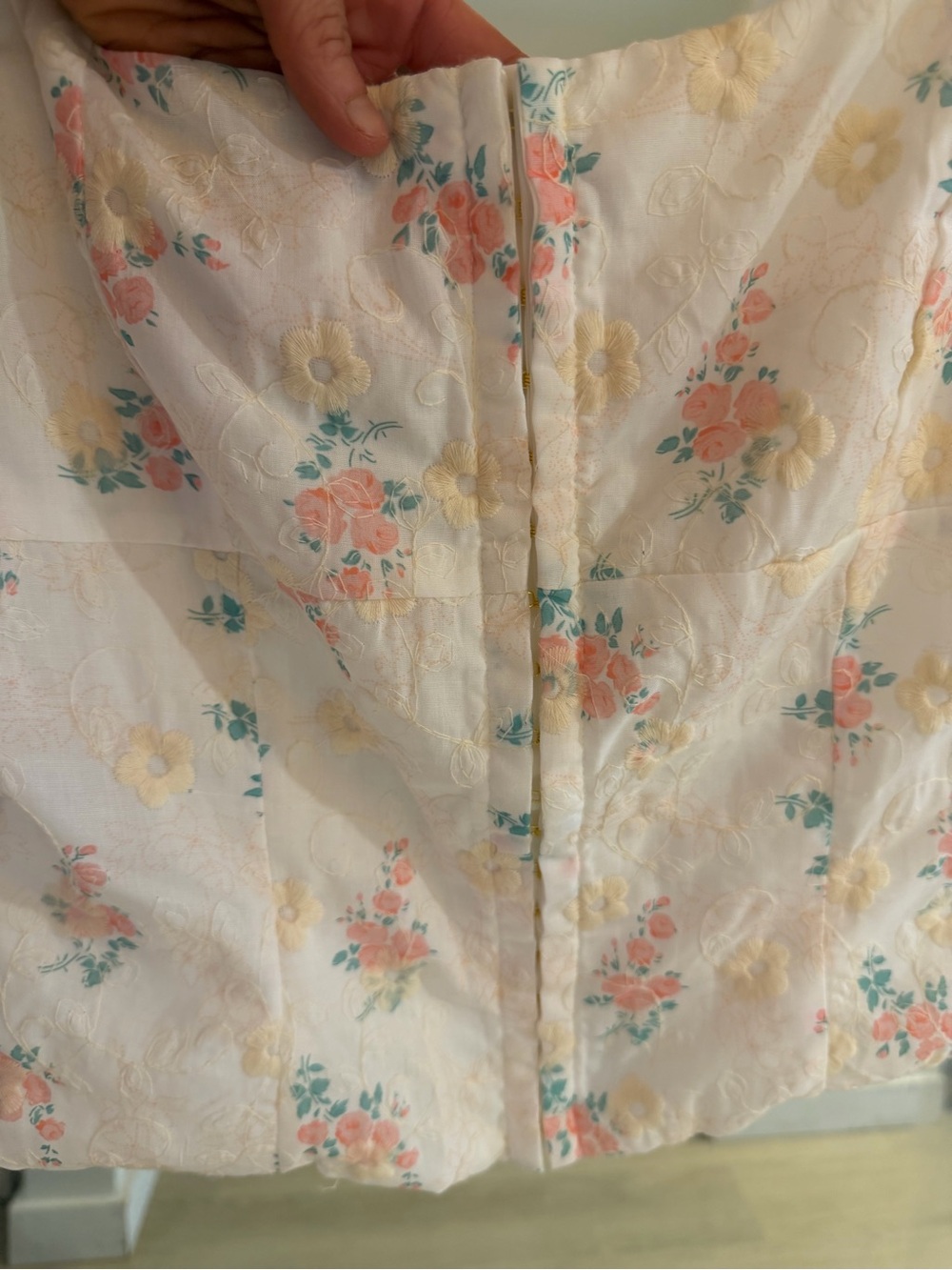 Altar'd State Mattie Floral Hook Embroidered Corset Top NWOT - Picture 5 of 9